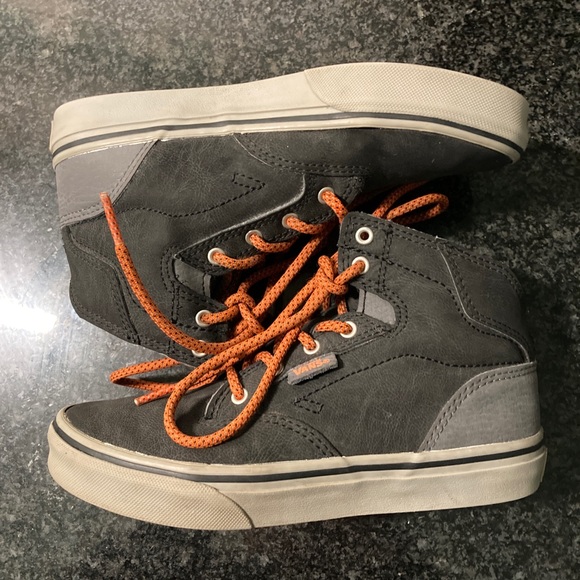 Gray & Orange Sturdy High Top Vans - Picture 2 of 6